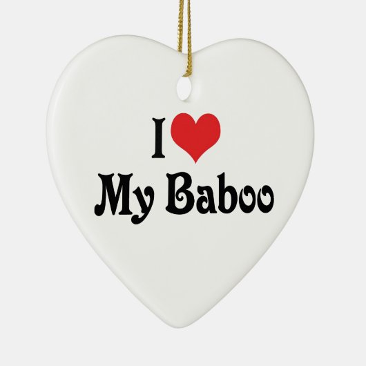 Ik hou van mijn bao keramisch ornament (Rechts)