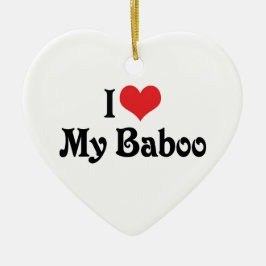 Ik hou van mijn bao keramisch ornament