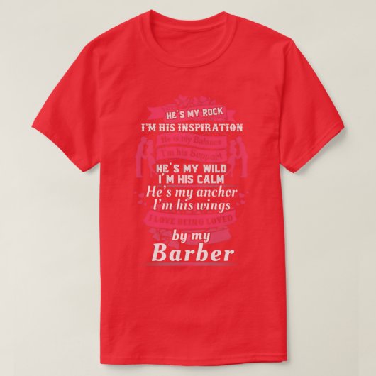 Ik hou van mijn Barber 2 T-shirt (Design voorkant)
