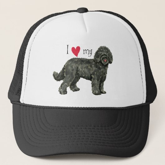 Ik hou van mijn Barbet Trucker Pet (Voorkant)