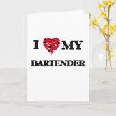 Ik hou van mijn Bartender Kaart (Gele Bloem)