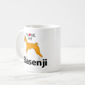 Ik hou van mijn Basenji Koffiemok (Voorkant links)