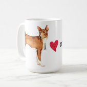Ik hou van mijn Basenji Koffiemok (Voorkant links)