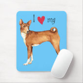 Ik hou van mijn Basenji Muismat (Met muis)