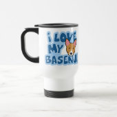 Ik hou van mijn Basenji Travel Mug Reisbeker (Links)