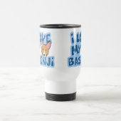 Ik hou van mijn Basenji Travel Mug Reisbeker (Center)