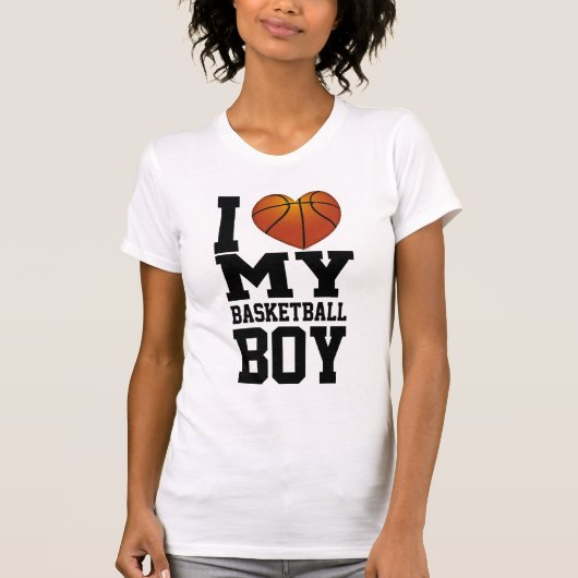 Ik hou van mijn Basketball Boy T-shirt (Voorkant)
