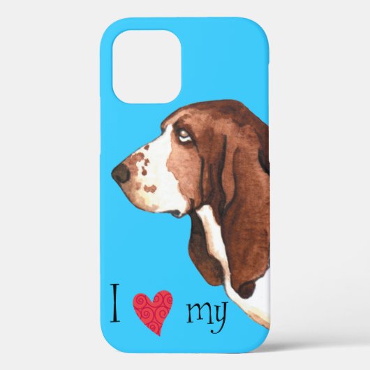 Ik hou van mijn Basset Hond Case-Mate iPhone Case (Achterkant)