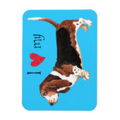 Ik hou van mijn Basset Hond Magneet (Verticaal)