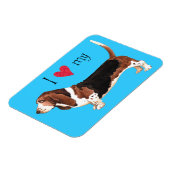 Ik hou van mijn Basset Hond Magneet (Linkerzijde)