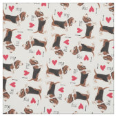 Ik hou van mijn Basset Hond Stof (Swatch)