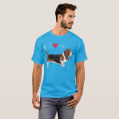 Ik hou van mijn Basset Hond T-shirt (Voorkant volledig)