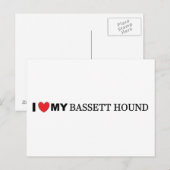 ik hou van mijn basset hound briefkaart (Voorkant / Achterkant)