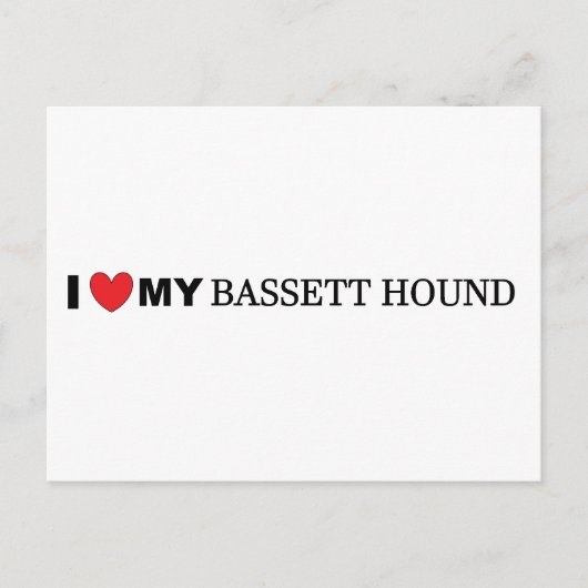 ik hou van mijn basset hound briefkaart (Voorkant)