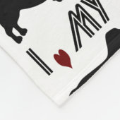Ik hou van mijn Basset Hound Fleece Deken (Hoek)