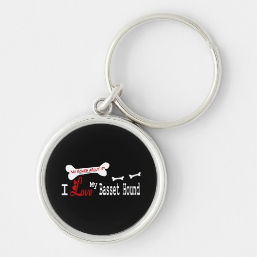 Ik hou van mijn basset hound sleutelhanger (Voorkant)