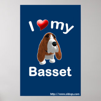 Ik hou van mijn Basset-Poster Poster