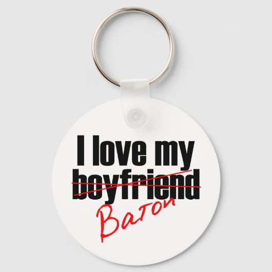 Ik hou van mijn Baton Sleutelhanger (Voorkant)