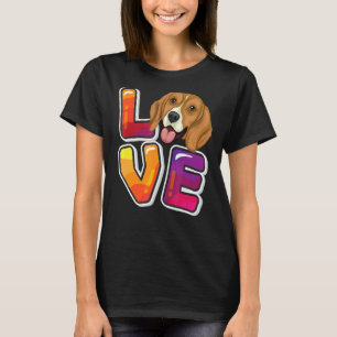 Ik hou van mijn Beagle Beagle Puppy Dog Graphic T- T-shirt