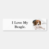 Ik hou van mijn beagle. bumpersticker (Voorkant)