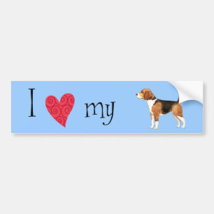 Ik hou van mijn Beagle Bumpersticker