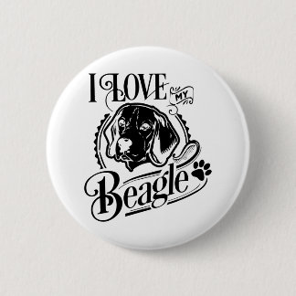 Ik hou van mijn beagle Button