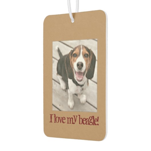 Ik hou van mijn beagle Car luchtverfrisser (Links)