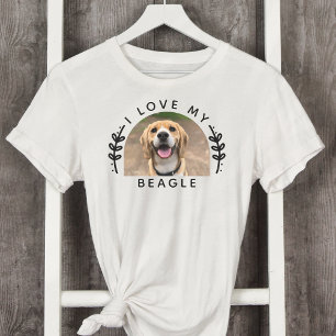 Ik hou van mijn Beagle Dog Foto T-shirt