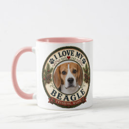 Ik hou van mijn Beagle Gepersonaliseerde Huisdier  Mok
