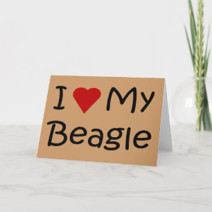 Ik hou van mijn Beagle-hond Liefhebber Cadeaus en Kaart