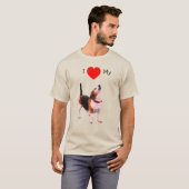 Ik hou van mijn Beagle-hond T-shirt (Voorkant volledig)