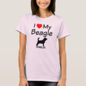 Ik hou van mijn beagle hond t-shirt (Voorkant)