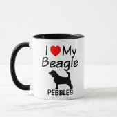 Ik hou van mijn Beagle honden Mok (Links)
