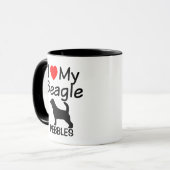 Ik hou van mijn Beagle honden Mok (Voorkant links)