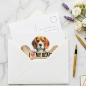 Ik hou van Mijn Beagle Hondenbot Briefkaart