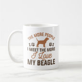 Ik hou van mijn beagle koffiemok (Links)