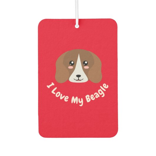 Ik hou van Mijn Beagle Luchtverfrisser (Voorkant)