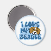 Ik hou van mijn Beagle Magnet (Voorkant / Achterkant)