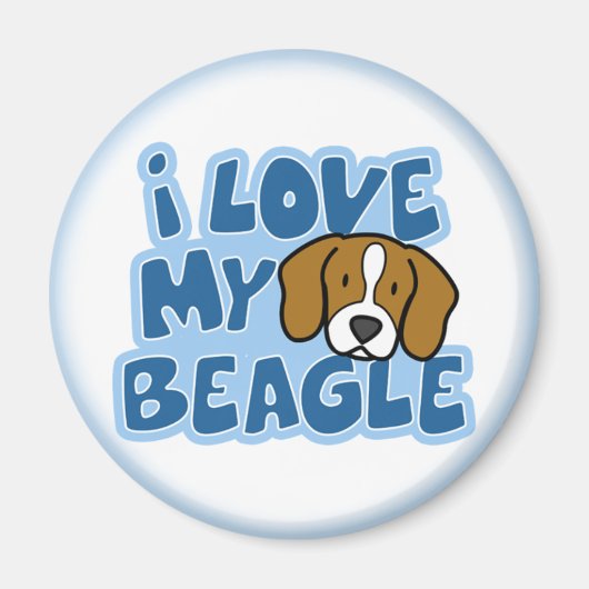 Ik hou van mijn Beagle Magnet (Voorkant)