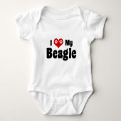 Ik hou van mijn beagle romper (Voorkant)