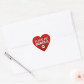 Ik hou van mijn Beagle Ronde Sticker (Envelop)