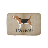 Ik hou van mijn Beagle Rustic Badmat (Voorkant)