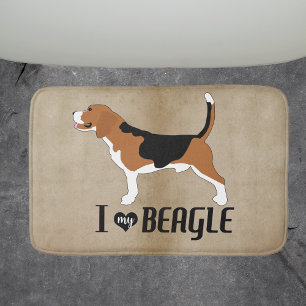 Ik hou van mijn Beagle Rustic Badmat