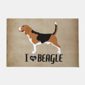 Ik hou van mijn Beagle Rustic Deurmat (Voorkant)