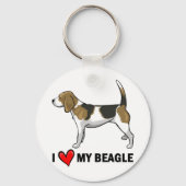 Ik hou van mijn beagle sleutelhanger (Voorkant)