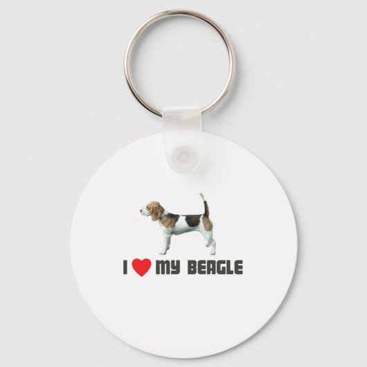 Ik hou van mijn beagle sleutelhanger (Voorkant)