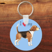 Ik hou van mijn Beagle Sleutelhanger (Voorkant)