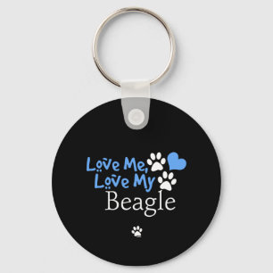 Ik hou van mijn beagle sleutelhanger