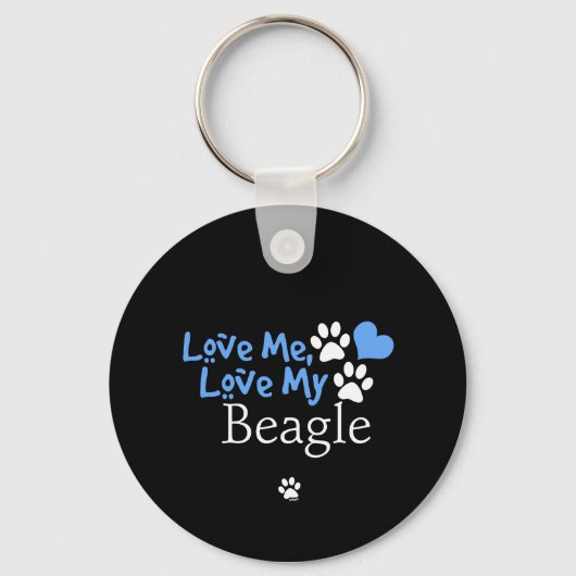 Ik hou van mijn beagle sleutelhanger (Voorkant)