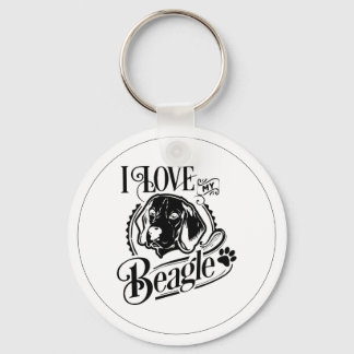 Ik hou van mijn beagle Sleutelhanger